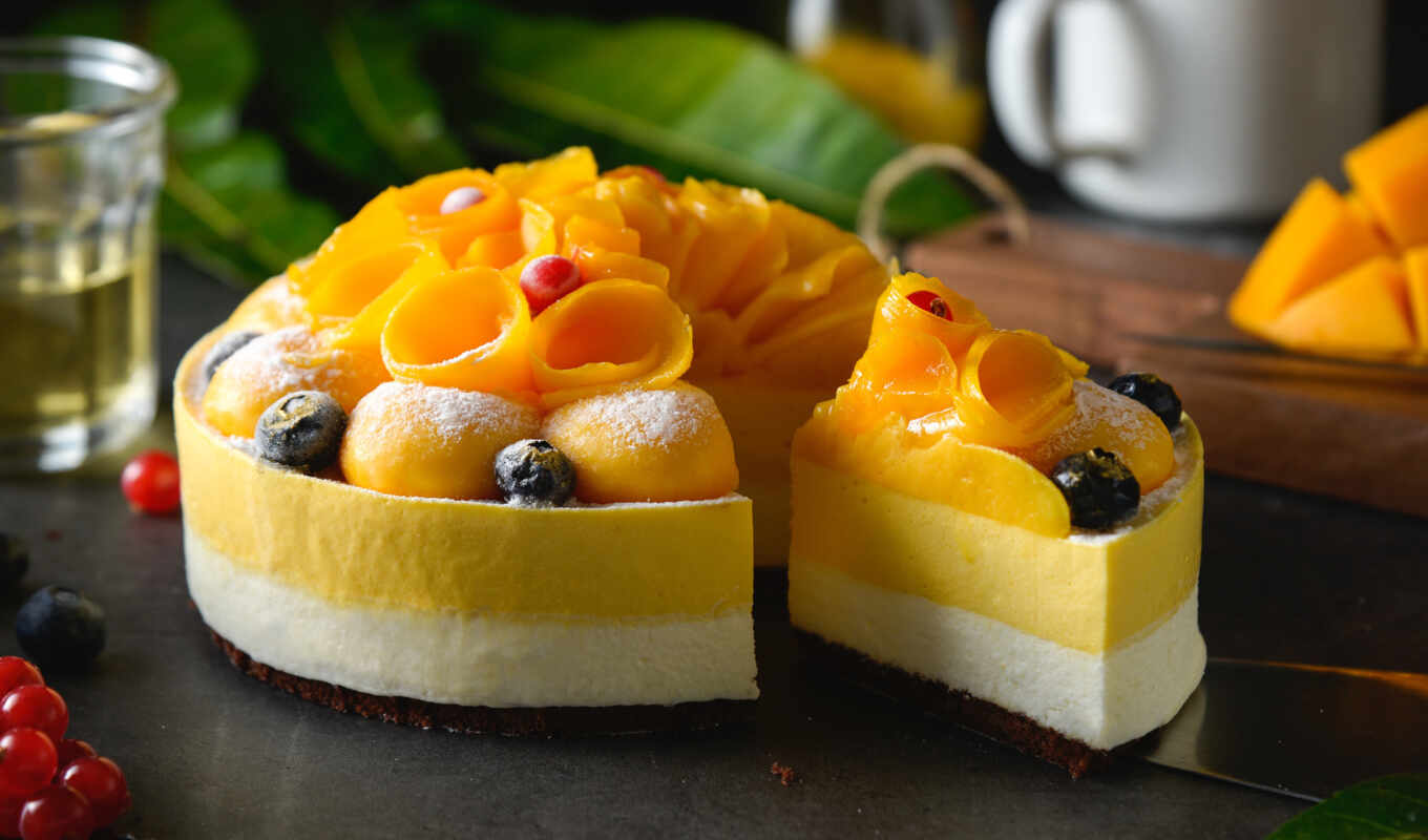 десерт, mango, торт