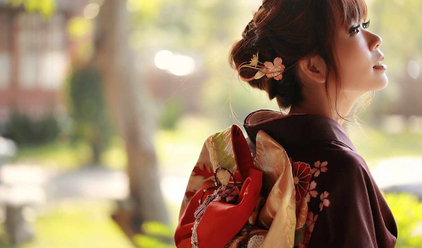 girl, summer, style, japanese, language, kimono