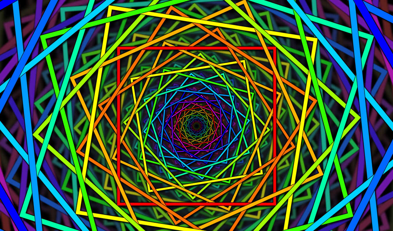 абстрактные, красивые, line, color, spiral, square