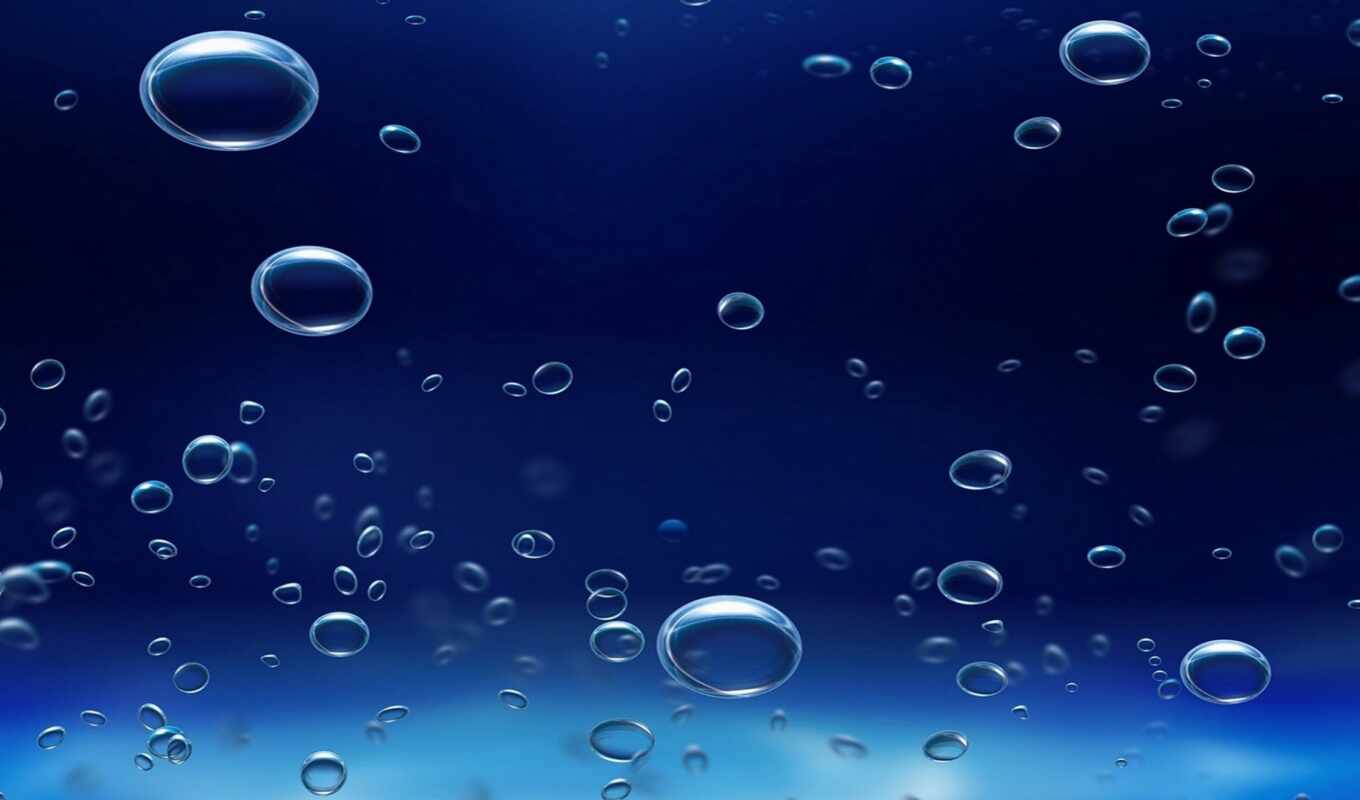 blue, background, bubble, water