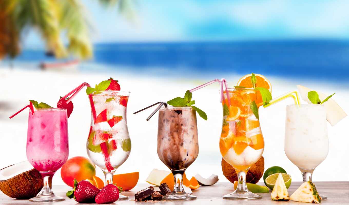 glass, плод, коктейль, напиток, meal, fruta, тропический