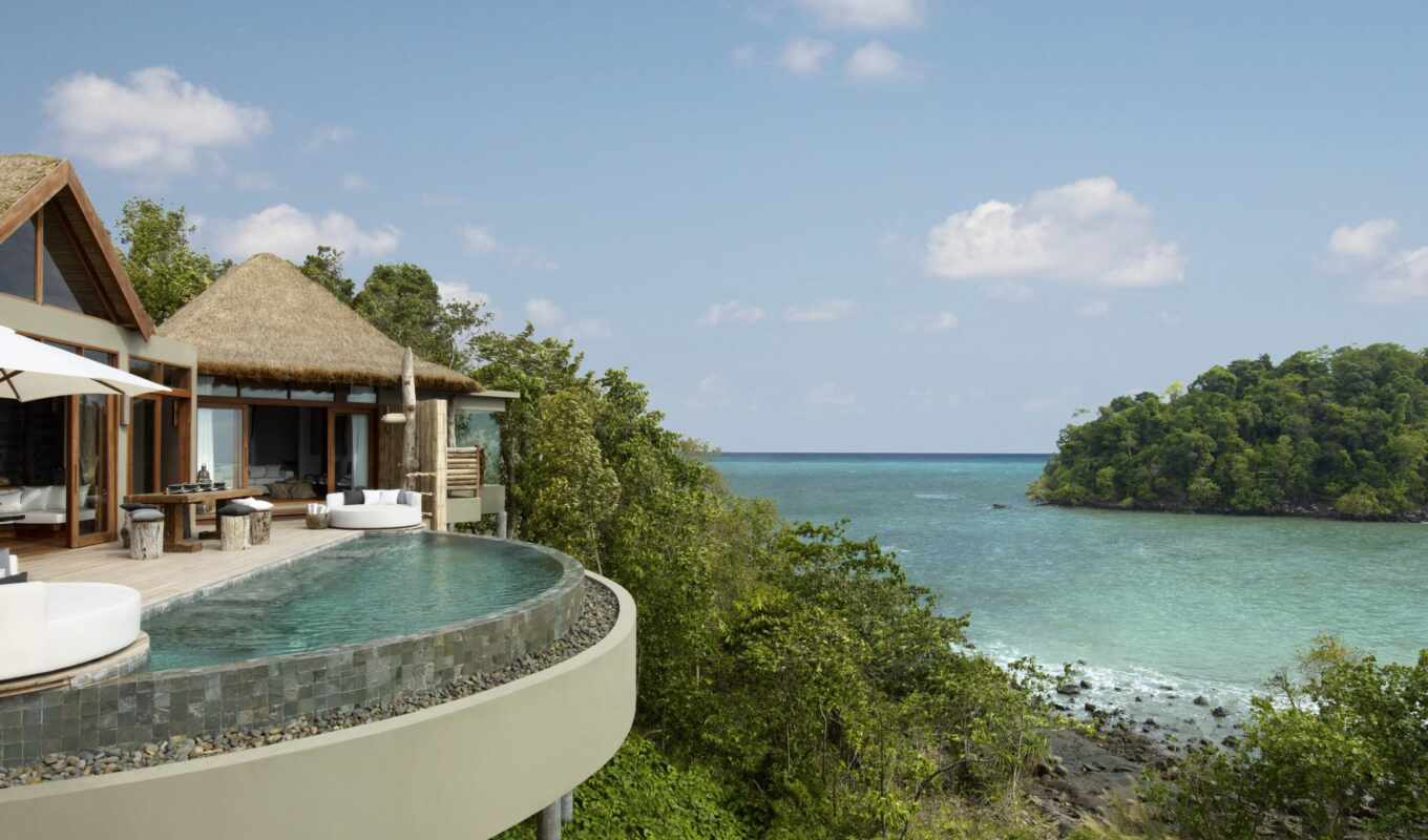 частное, luxury, остров, resort, песнь, cambodia