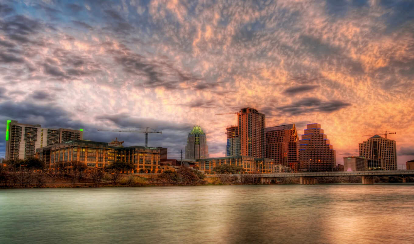 the clouds, sunset, USA, river, Internet, austin, jewelry, modular, paintings