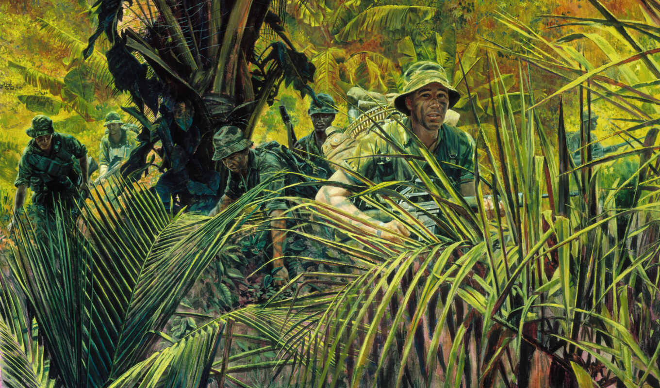 2005, risunok, oruzhie, jungle, Vietnam, equipment