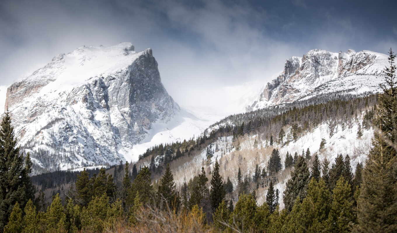 nature, paint, snow, winter, mountain, ridge, relief, pro, permission, peaks