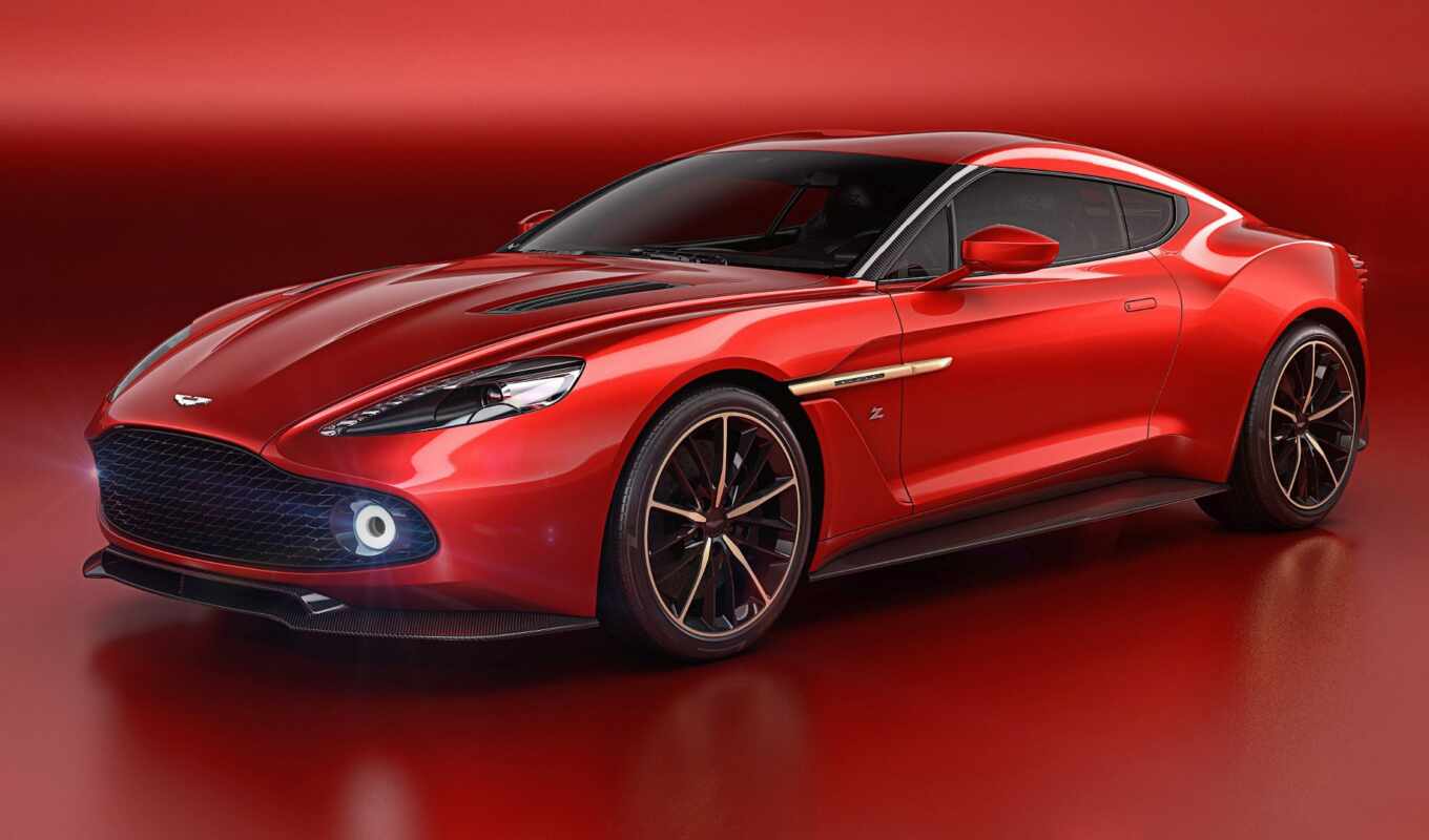 view, red, italian, shadow, concept, aston, martin, zagato, joint, vanquish, side