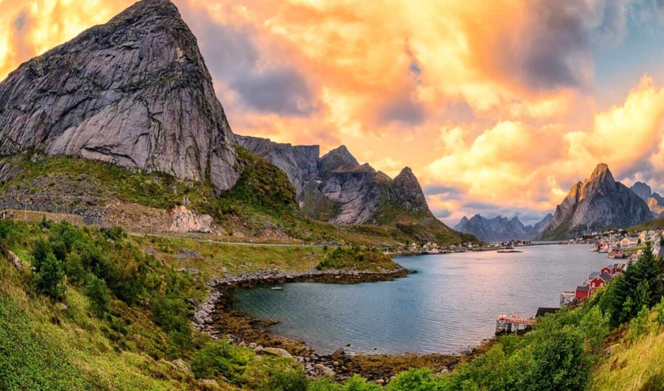 остров, норвегия, fjord