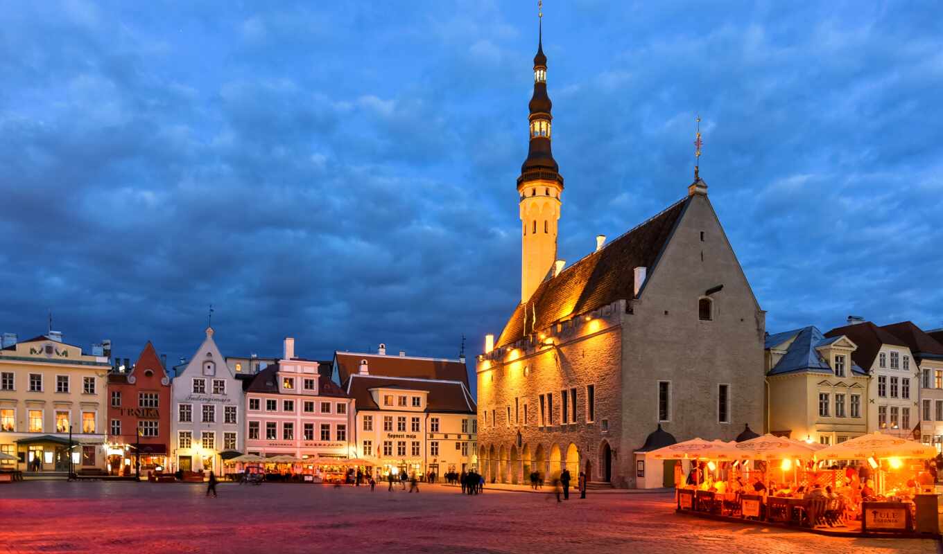 hall, town, square, estonian, таллин
