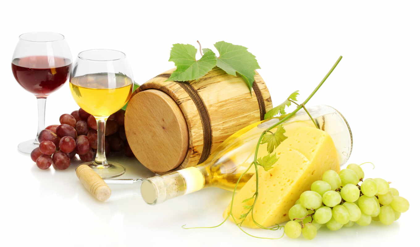 wine, red, white, grape, barrels, bottle, cheese, glasses