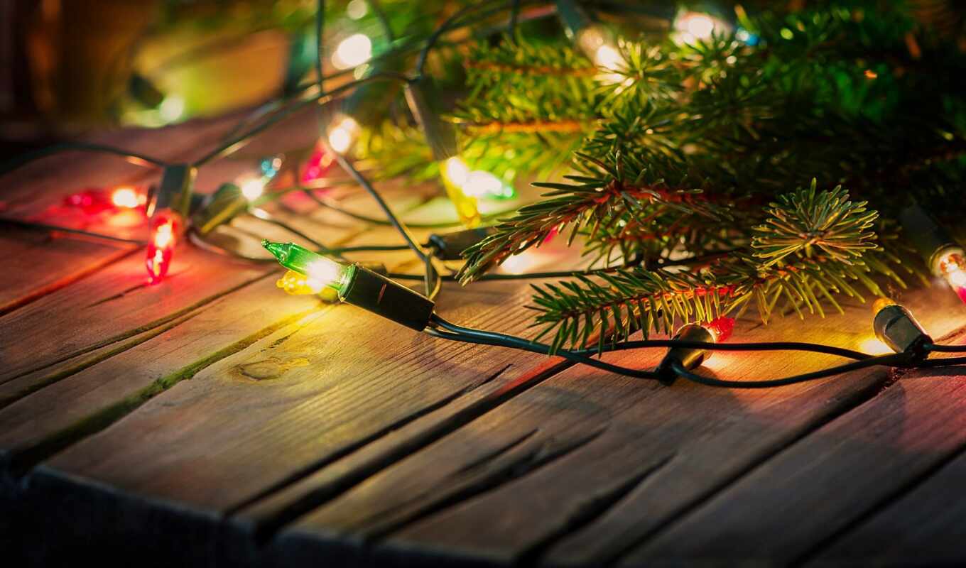 new, year, christmas, holidays, new-year, merry, garland, lights