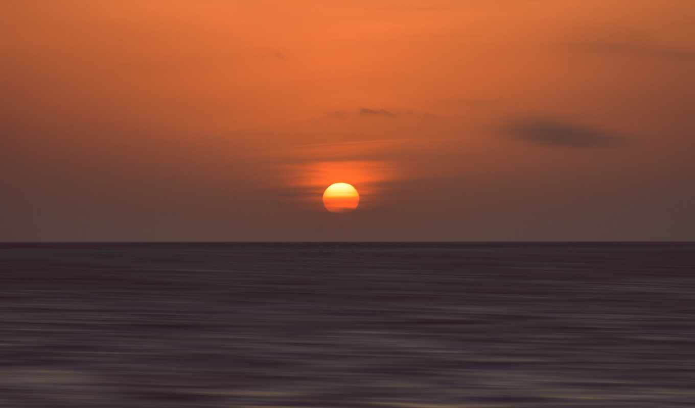 sunset, horizon, sunrise, blurring