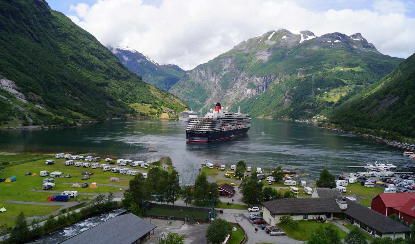 корабль, норвегия, fjord