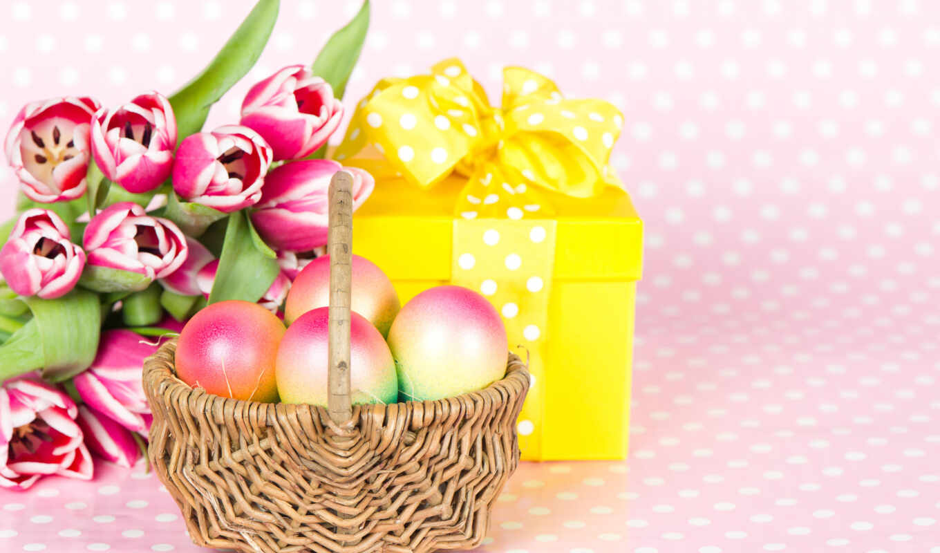 flowers, gift, egg, holiday, basket, tulip, East, paint, haleigh, column