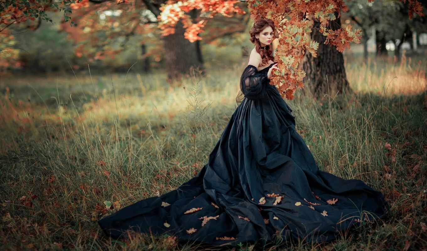 dress, long, black