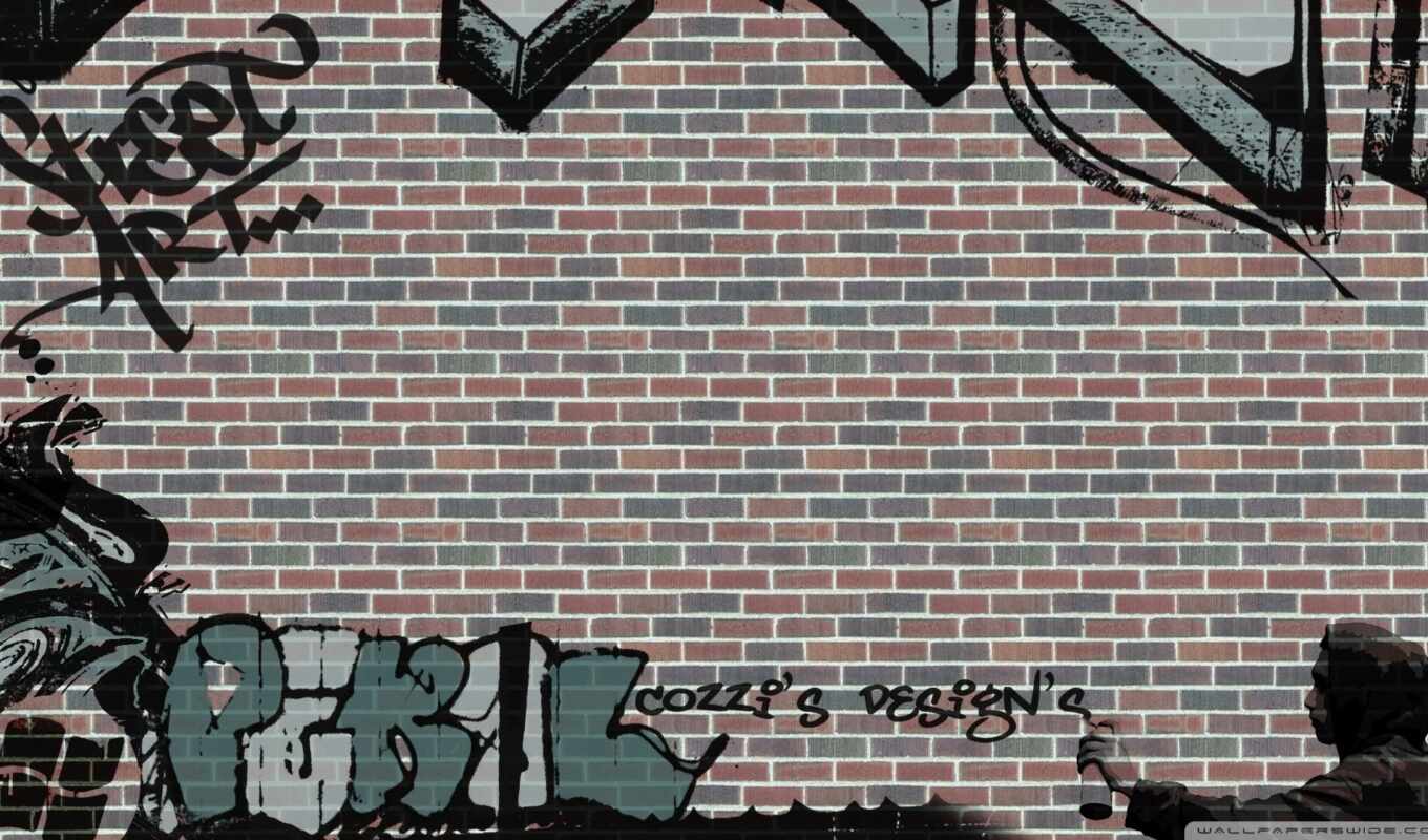 wall, graffiti, style, brick, abrakadabra