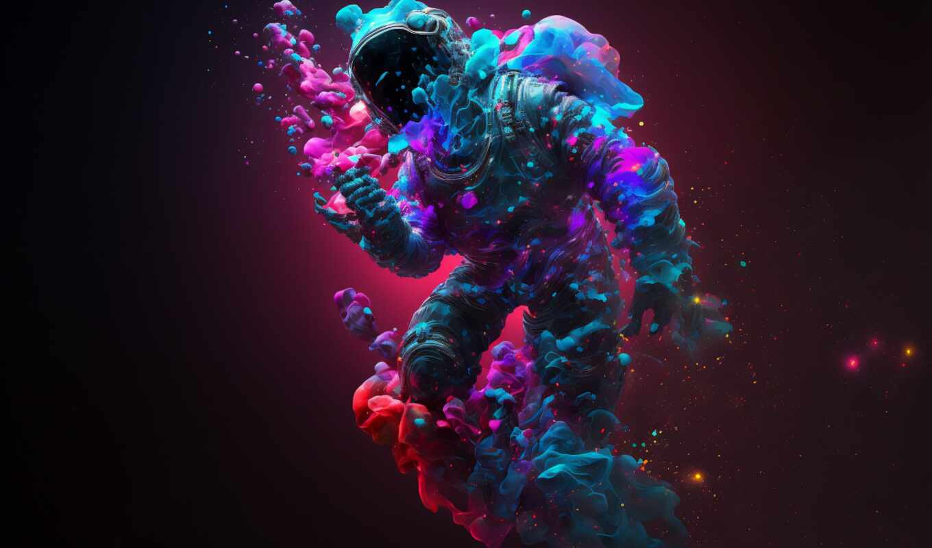 psychedelics, trippy, astronaut