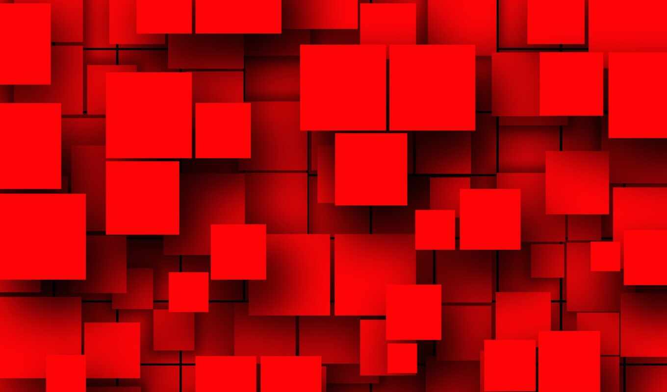art, digital, red, square