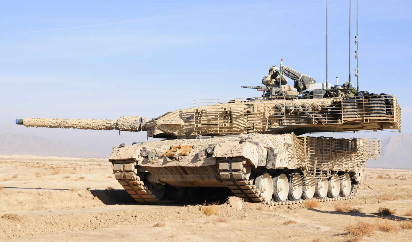 леопард, танк, пустыня, солдат, камуфляж, немецкий