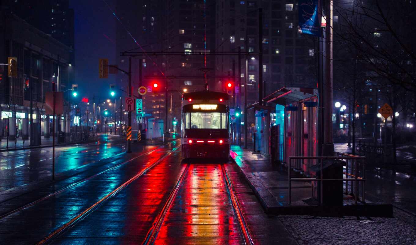 city, night, color, aesthetic