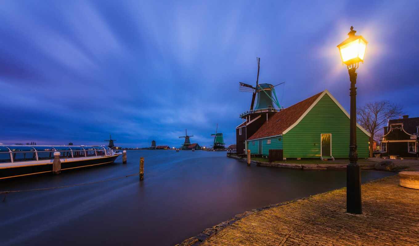 night, Netherlands, village, museum