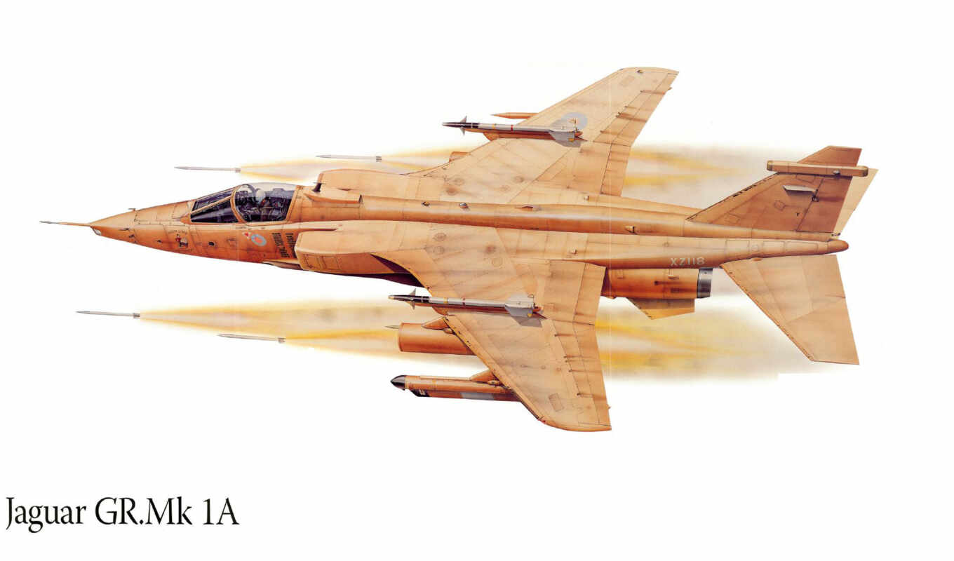 drawing, plane, the fighter, flight, jaguar, attack