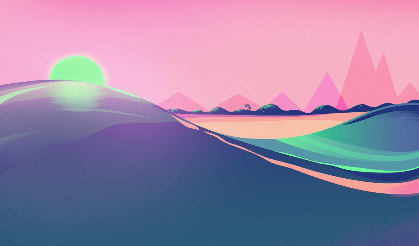 небо, графика, свет, зелёный, розовый, атмосфера, линия, дневной, computer wallpaper, пурпур