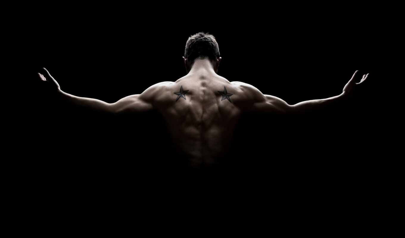 фото, мужчина, black, тело, спина, muscle, фитнес