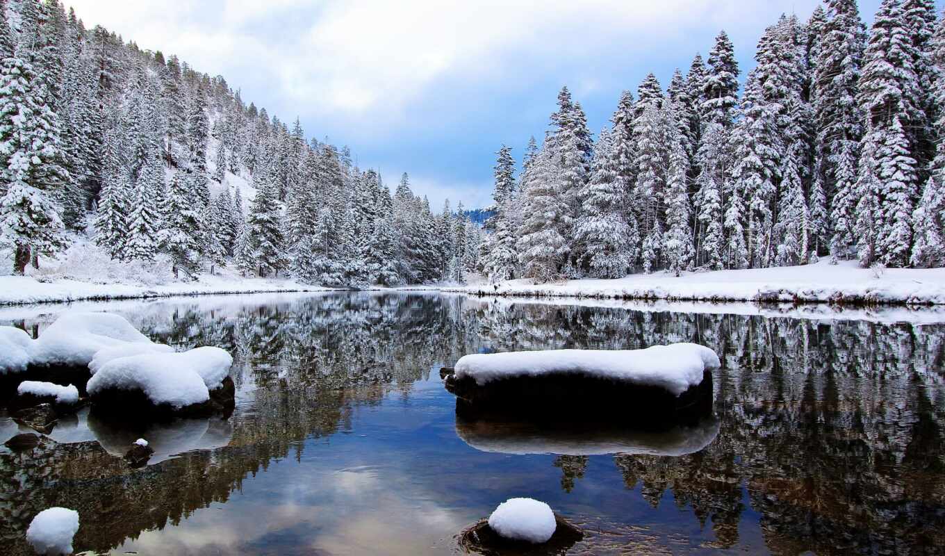 природа, desktop, high, фон, снег, winter, images