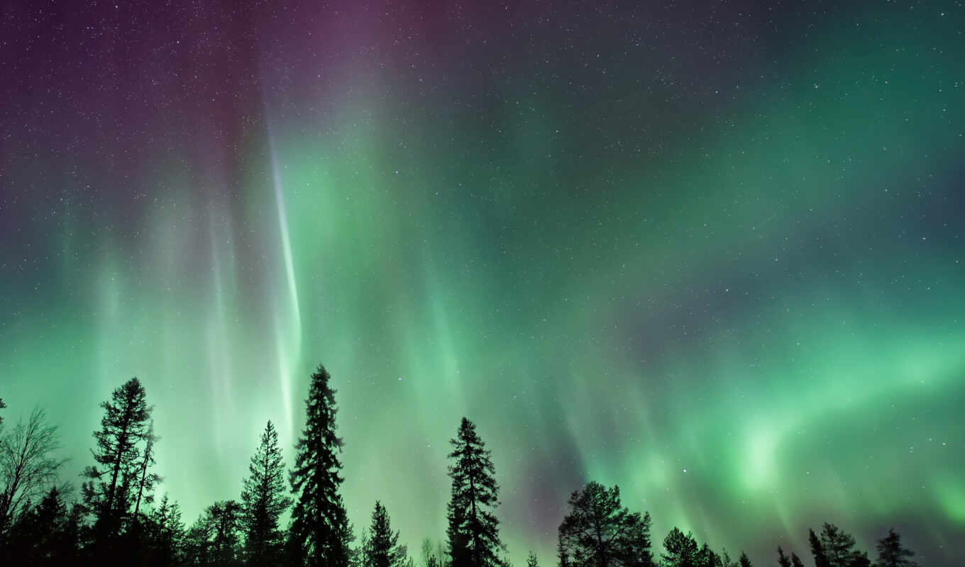 ночь, огни, день, iceland, aurora, финляндия