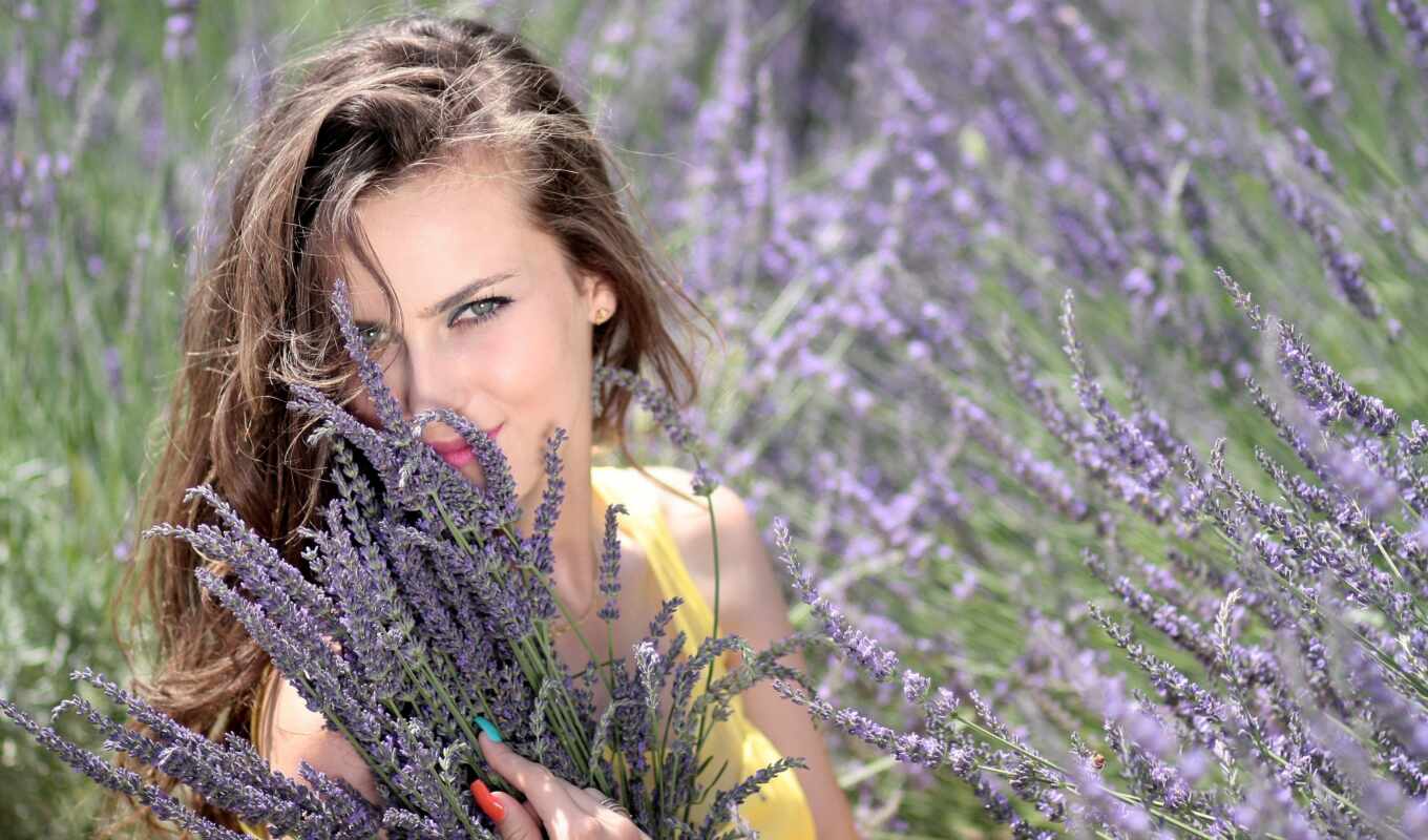 nature, flowers, girl, woman, cold, beautiful, lavender, dangerous, organism