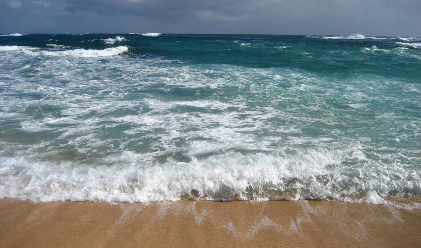 темная, море, surf, морская, волна, waves, пенка, волн, синева