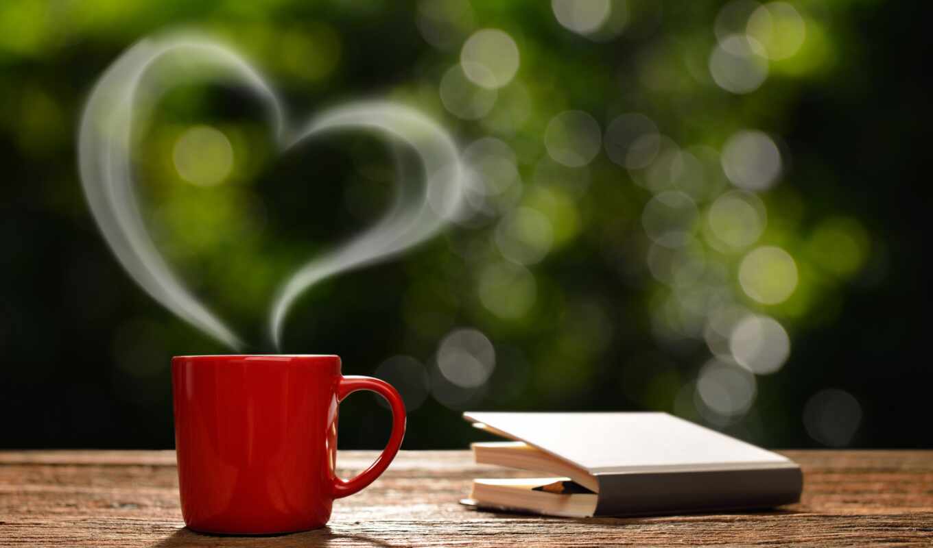 coffee, романтика, hot, род, сердце, день, утро, cup, postcard