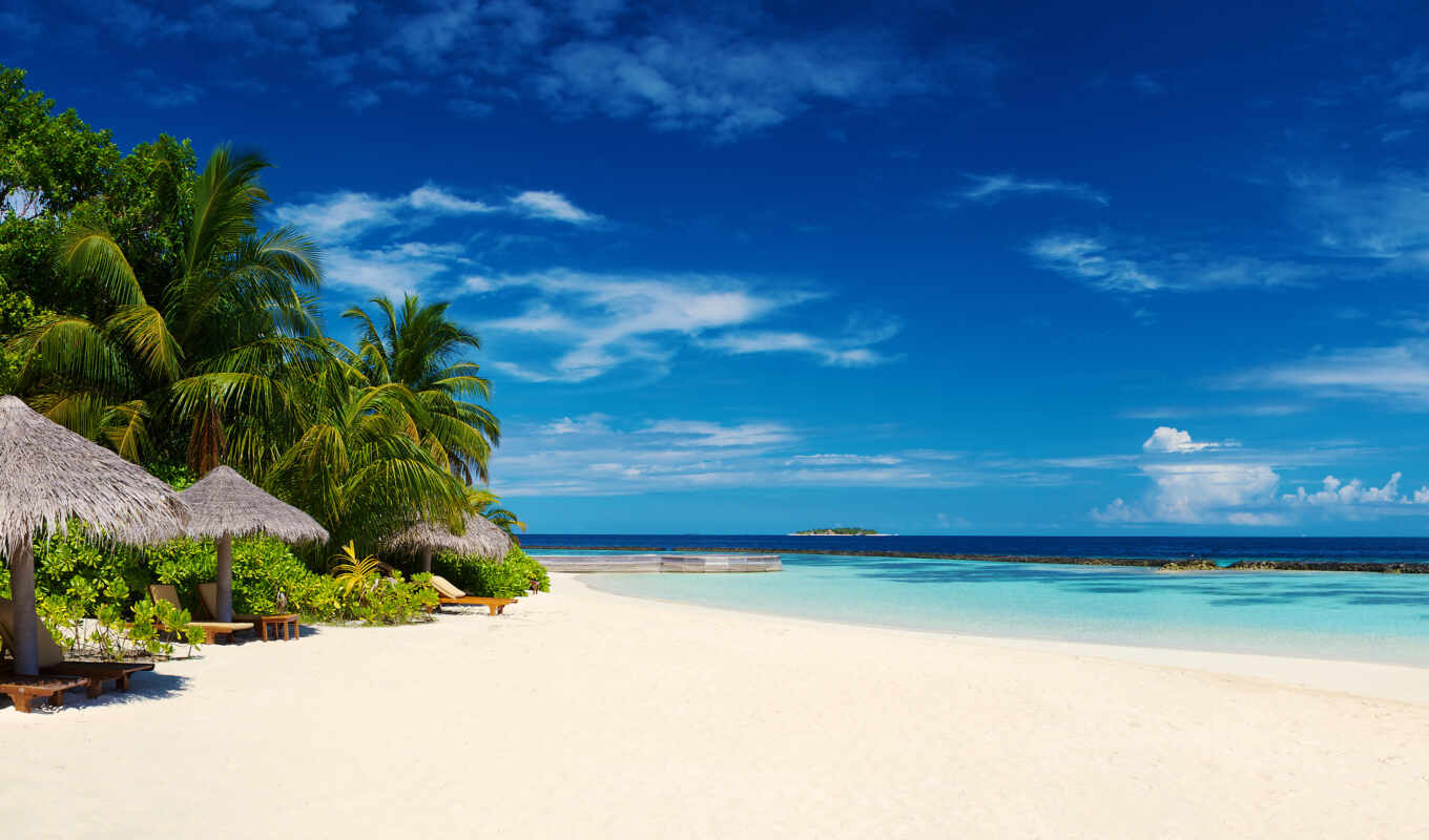 природа, пляж, maldives, tropical, zone