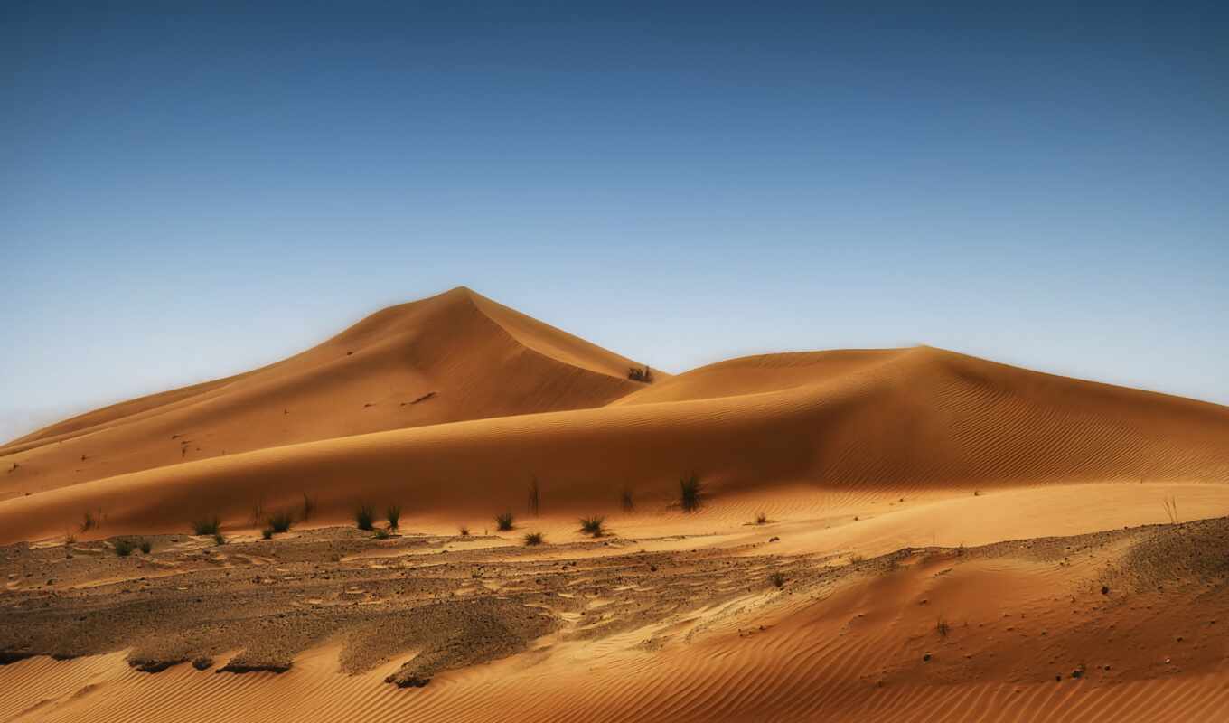 природа, гора, песок, пустыня