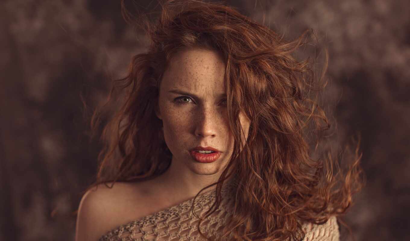 woman, model, redhead, michalina