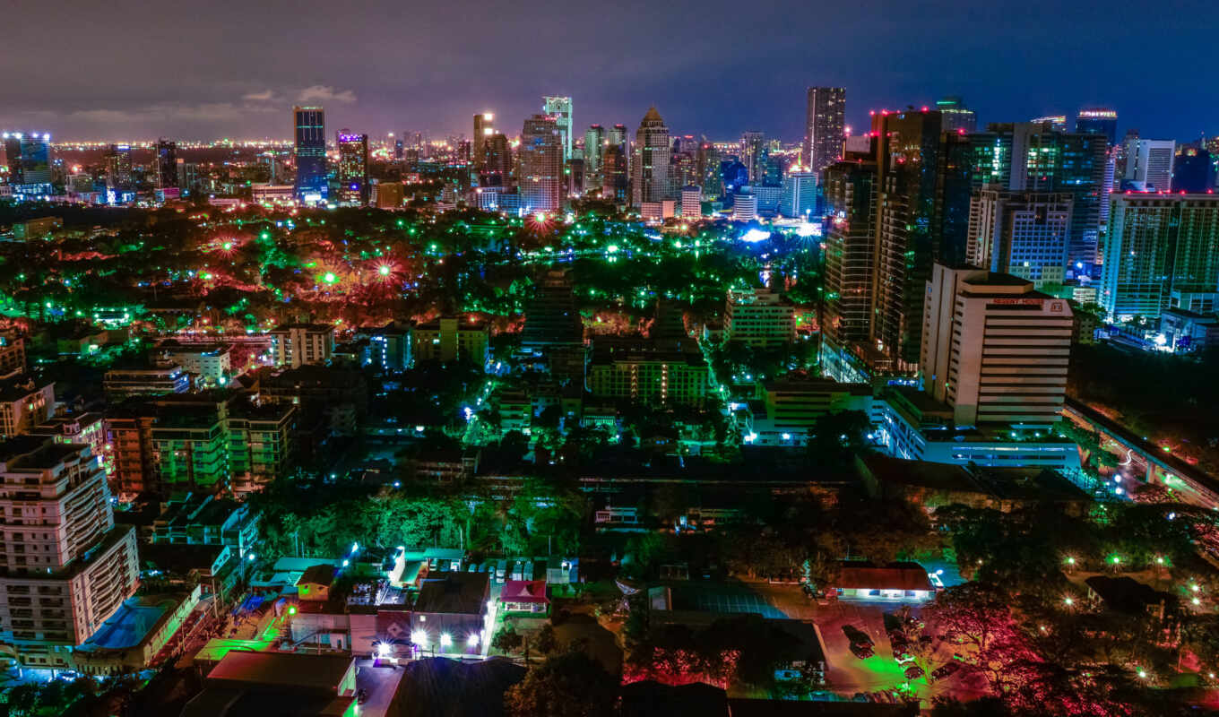 город, ночь, bangkok, pantalla, мегаполис, casa, thai, мегаполис, tailandia