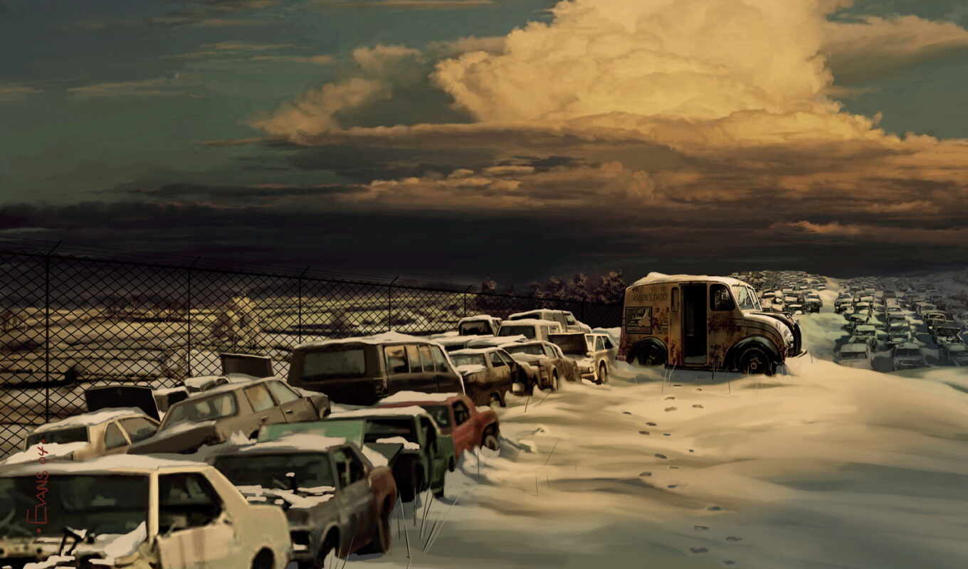 winter, car, апокалипсис, apocalyptic, кладбище, scus, мусор