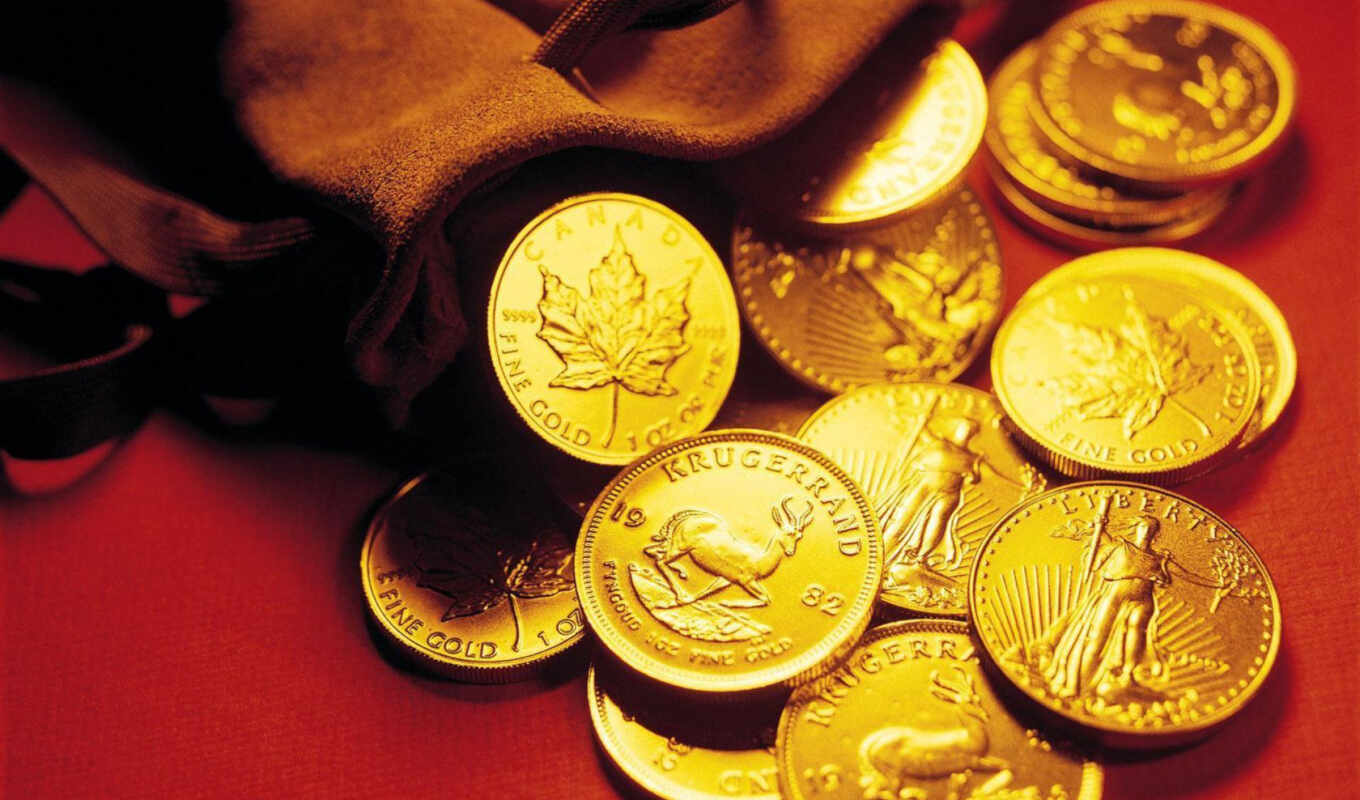золотые, монеты, monet