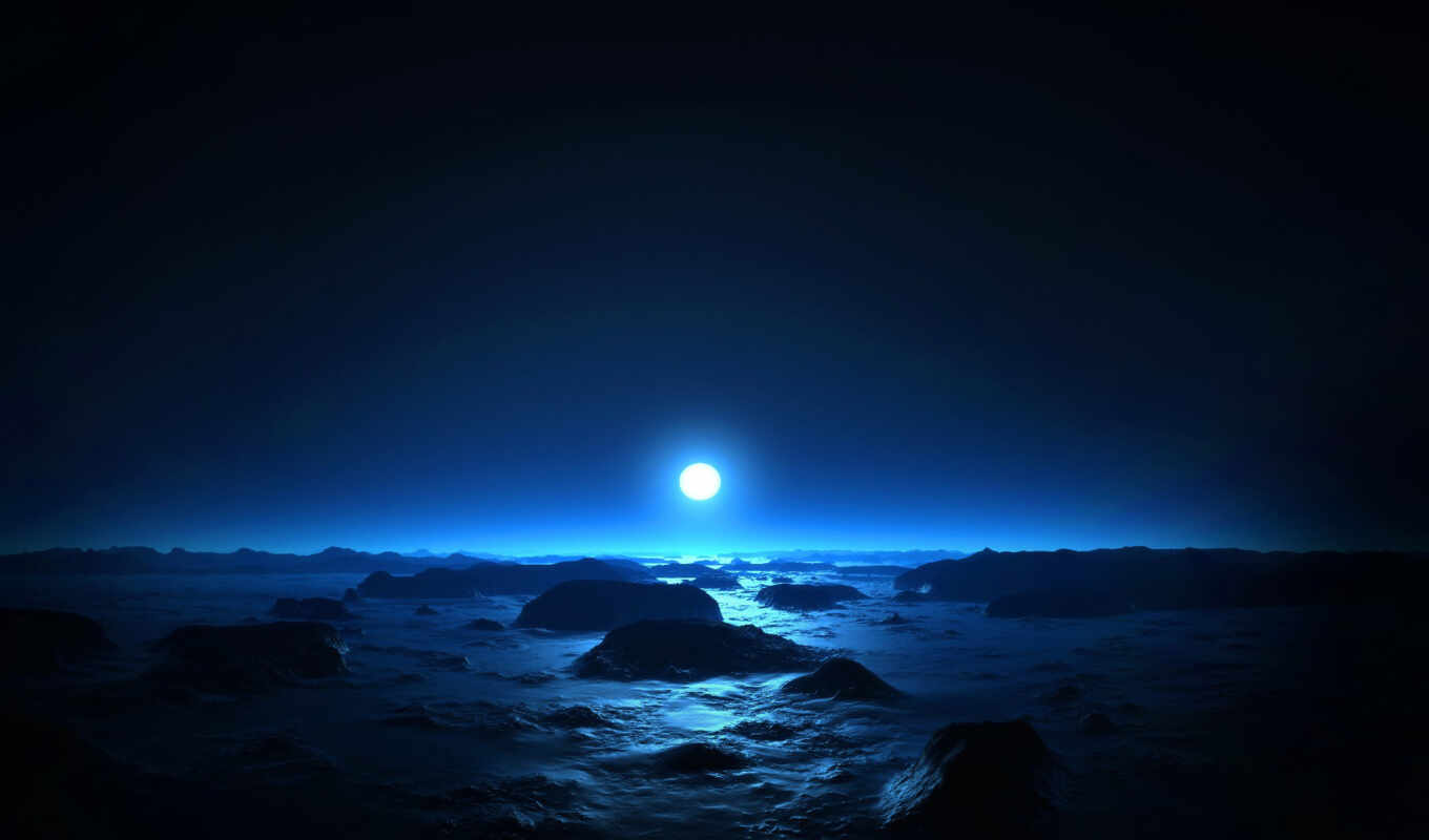 wallpapers, hd, apple, iphone, blue, night, nature, chan, the sun, light, moonlight, orchestra, hope