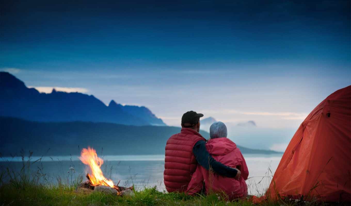 couple, iceland, tents, camp