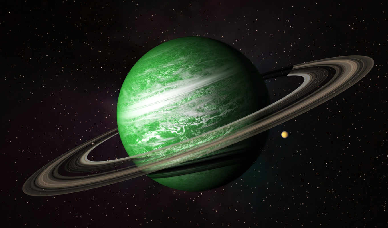 planet, зелёный, космос
