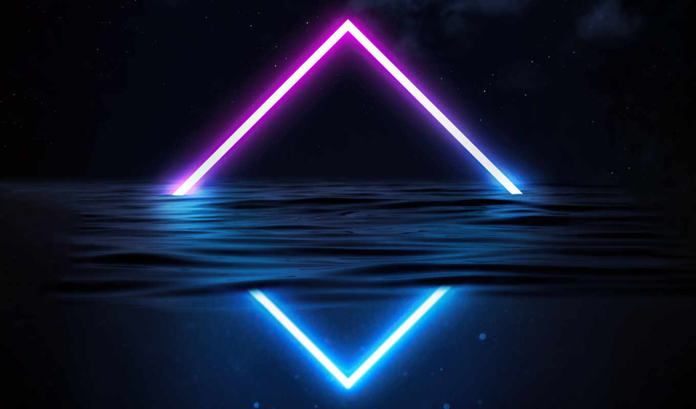 neon, triangle