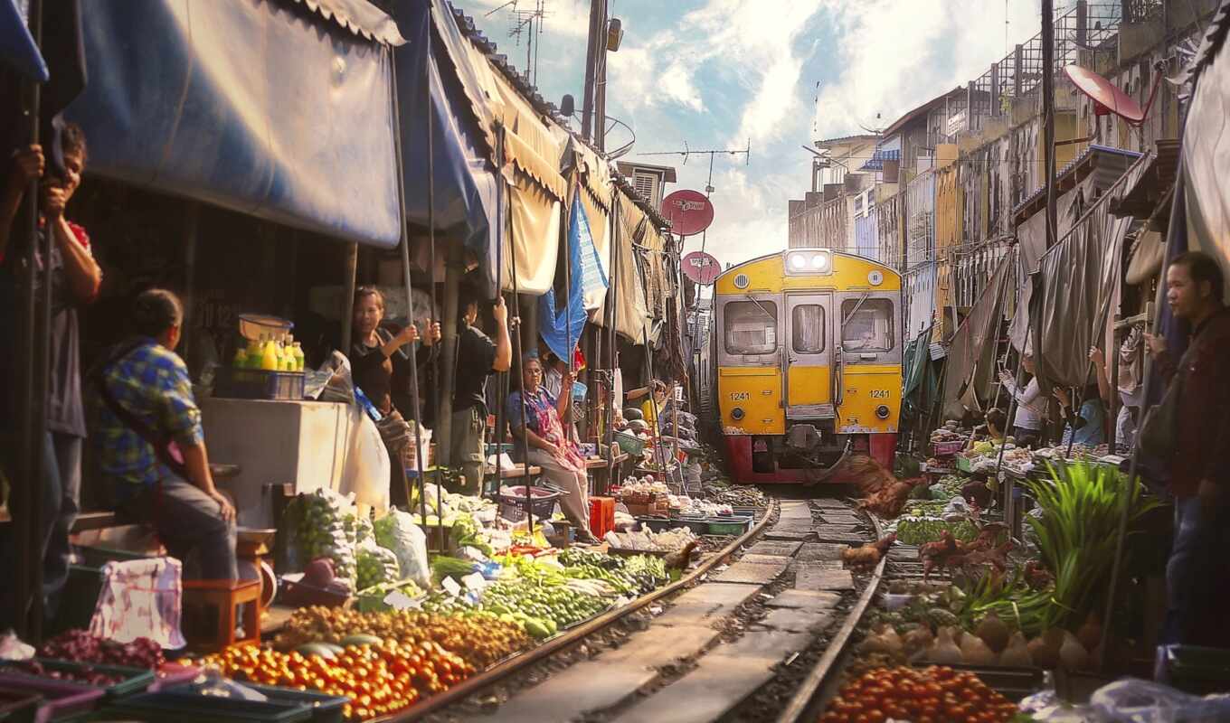 market, железный, maeklong