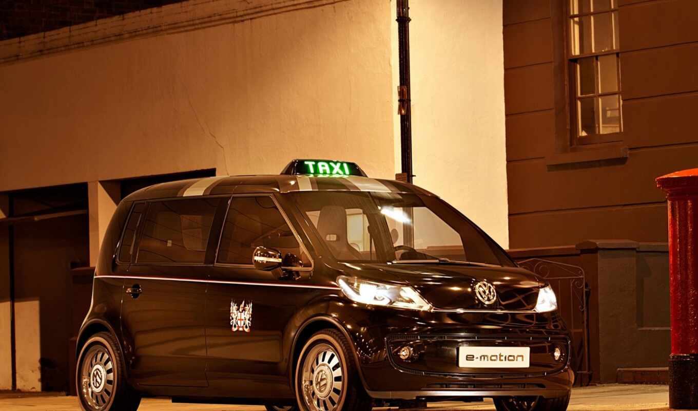 car, concept, for Volkswagen, taxi, london, e, vw, transport