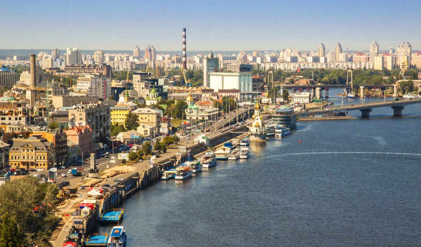 house, город, ukraine, река, киев, днепр