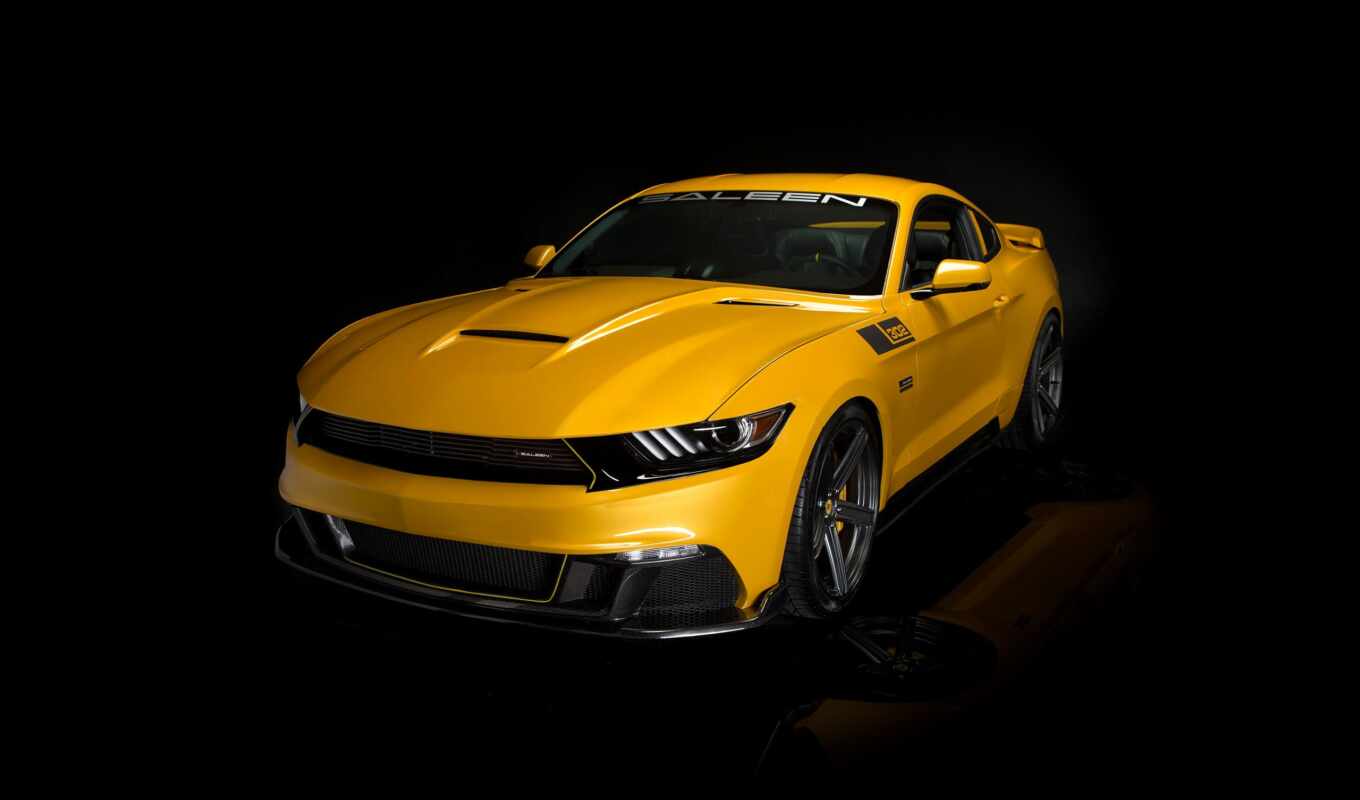 Автомобиль желтый Ford Mustang загрузить