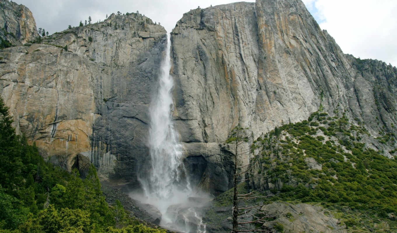 природа, landscape, сша, california, usa, park, водопад, falls, national, yosemite, горы
