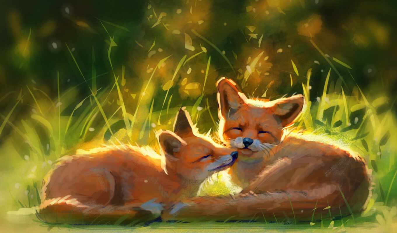 nature, art, cute, fox, different, animal, alive