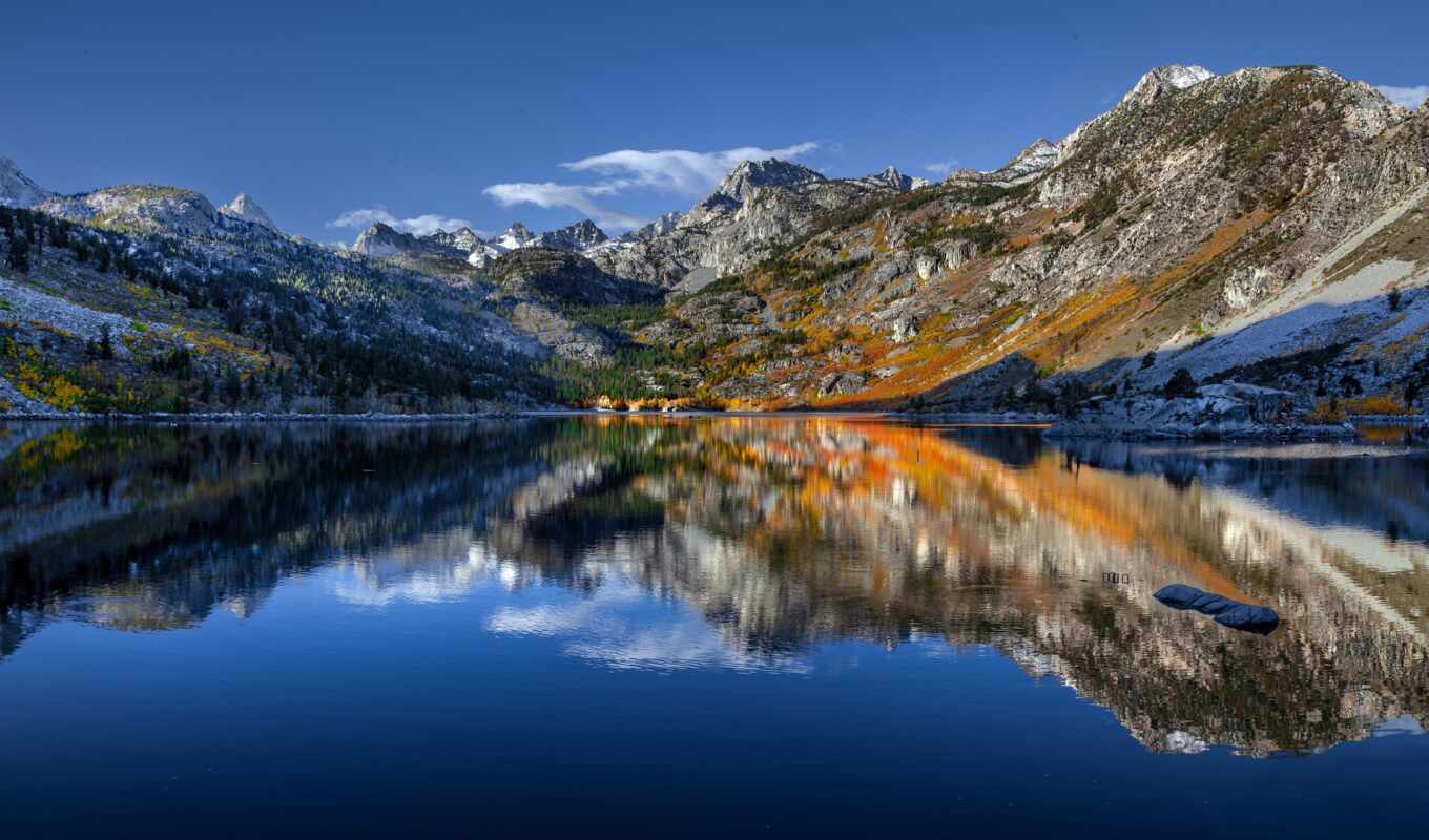 lake, nature, sky, mountain, california, reflection, nevada, sierra, sabrina, California