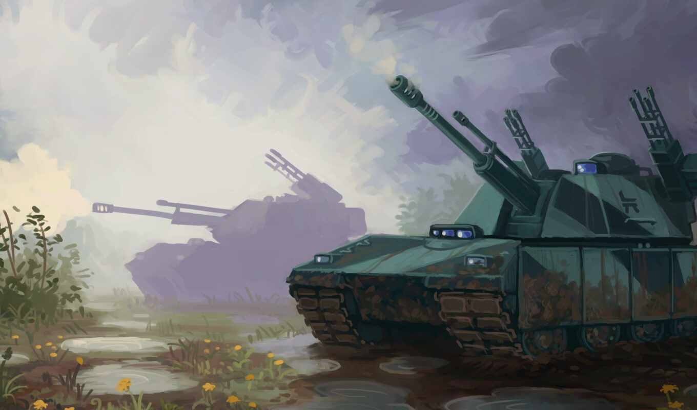 desktop, gun, tank, army, drawn, today